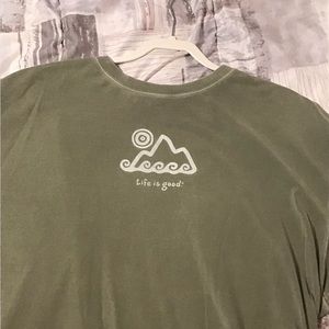 Life Is Good *VINTAGE* Mountain Shirt - Army Green